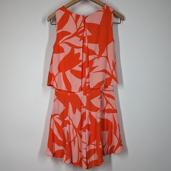 Mister Zimi Charlie Playsuit Tropical Orange Sleeveless Romper US 2 Preowned - Picture 4 of 9